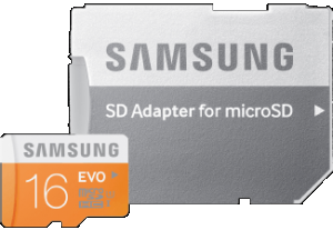 Samsung 16GB MicroSD Card + SD Adapter